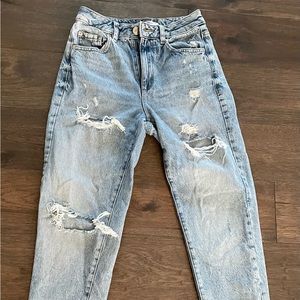 Womens Mom Garage ripped jeans